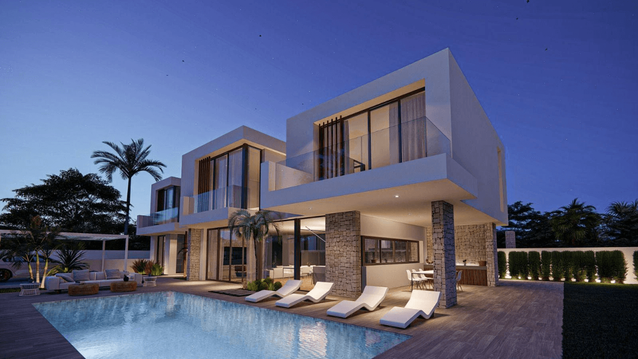 Detached luxury villa in the centre of Albir with private pool and close to the sea.